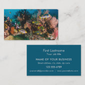 Cartes de visite de coutume de récif coralien (Devant / Derrière)