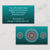 Cartes de visite de coutume de rotations (Devant / Derrière)