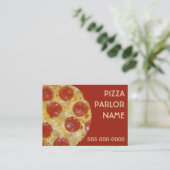 Cartes de visite de coutume de salon de pizza (Debout devant)