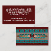 Cartes de visite de coutume d'harmonie (Devant / Derrière)