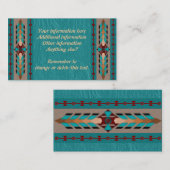 Cartes de visite de coutume d'harmonie (Devant / Derrière)