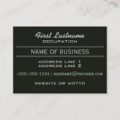 Cartes de visite de coutume d'iguane (Dos)