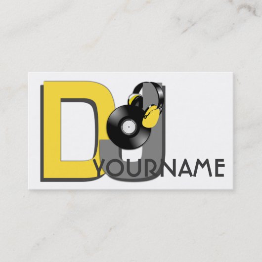 Cartes de visite de coutume du DJ (Devant)