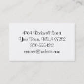 Cartes de visite de couture (Dos)