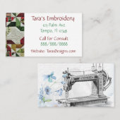 Cartes de visite de couture d'affaires (Devant / Derrière)