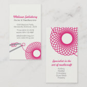 Cartes de visite de couture de tricot (Devant / Derrière)