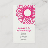 Cartes de visite de couture de tricot (Dos)