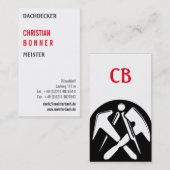 Cartes de visite de couvreur (Devant / Derrière)