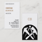 Cartes de visite de couvreur (Devant / Derrière)