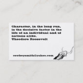 Cartes de visite de cowboy (Dos)