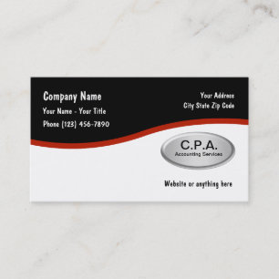 Cartes de visite de CPA de comptable