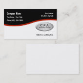 Cartes de visite de CPA de comptable (Devant / Derrière)