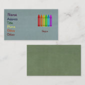 Cartes de visite de crayon (Devant / Derrière)