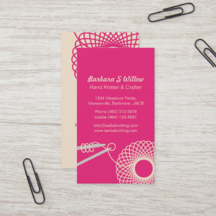 Cartes de visite de crème de rose de couture de