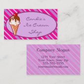 Cartes de visite de crème glacée (Devant / Derrière)