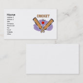 Cartes de visite de cricket (Devant / Derrière)