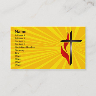 Cartes de visite de croix et de flamme