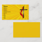 Cartes de visite de croix et de flamme (Devant / Derrière)