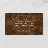 Cartes de visite de cru d'antiquités de magasin de (Dos)