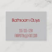 Cartes de visite de cru de construction de salle (Dos)