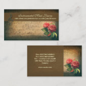 cartes de visite de cru de musique (Devant / Derrière)