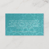 Cartes de visite de cru de turquoise (Dos)