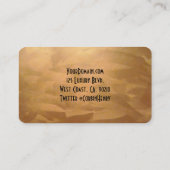 Cartes de visite de cuivre brossé (Dos)