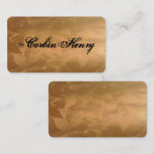 Cartes de visite de cuivre brossé 2.0 (Devant / Derrière)