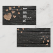 Cartes de visite de cuivre de coeur (Devant / Derrière)