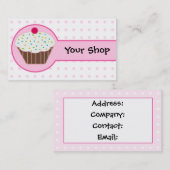 cartes de visite de cupcake (Devant / Derrière)
