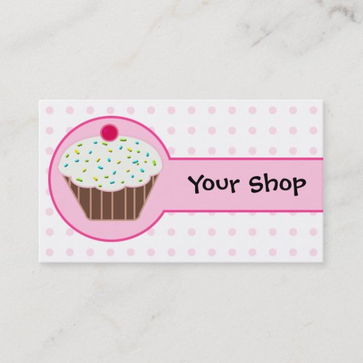 cartes de visite de cupcake (Devant)