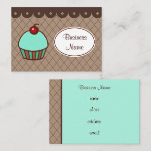 Cartes de visite de cupcake de boulangerie