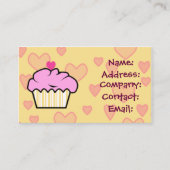 cartes de visite de cupcake doux (Devant)