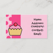 cartes de visite de cupcake rose (Devant)
