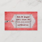 cartes de visite de cupcake rouge (Dos)