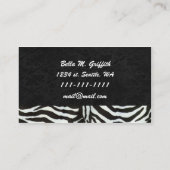 cartes de visite de cupcake rouge chic (Dos)