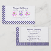 Cartes de visite de Daisy (Devant / Derrière)