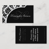 Cartes de visite de Damas noirs et blancs (Devant / Derrière)