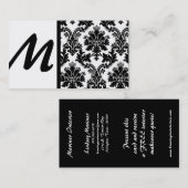 Cartes de visite de Damas noirs et blancs (Devant / Derrière)