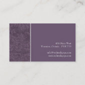 Cartes de visite de damassé (Dos)