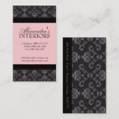 Cartes de visite de damassé (Devant / Derrière)