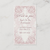 Cartes de visite de damassé de lustre (Dos)