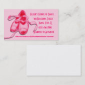 Cartes de visite de danse (Devant / Derrière)