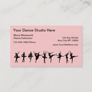 Cartes de visite de danse de ballet