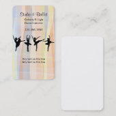 Cartes de visite de danse de ballet (Devant / Derrière)