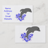 Cartes de visite de dauphin de danse (Devant / Derrière)