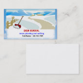 Cartes de visite de déblaiement de neige (Devant / Derrière)
