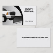 Cartes de visite de déblaiement de neige (Devant / Derrière)