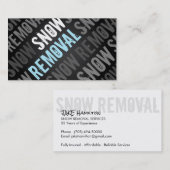 Cartes de visite de déblaiement de neige (Devant / Derrière)