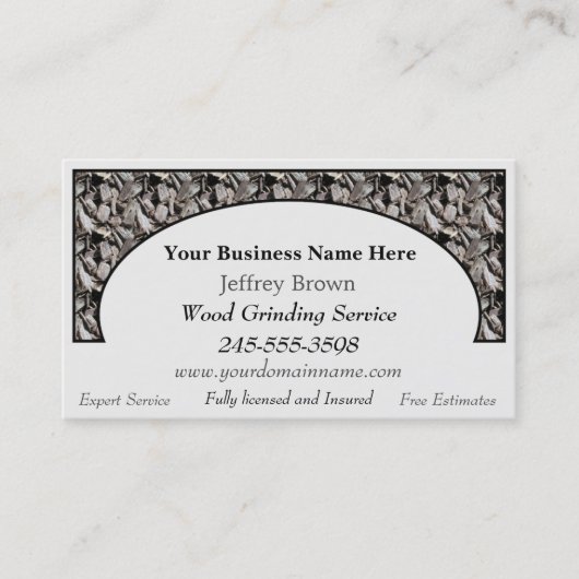Cartes de visite de déchets de bois (Devant)
